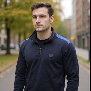 🆕️ MICHAEL KORS Men's Quarter-Zip Pullover – Resort 1 Collection